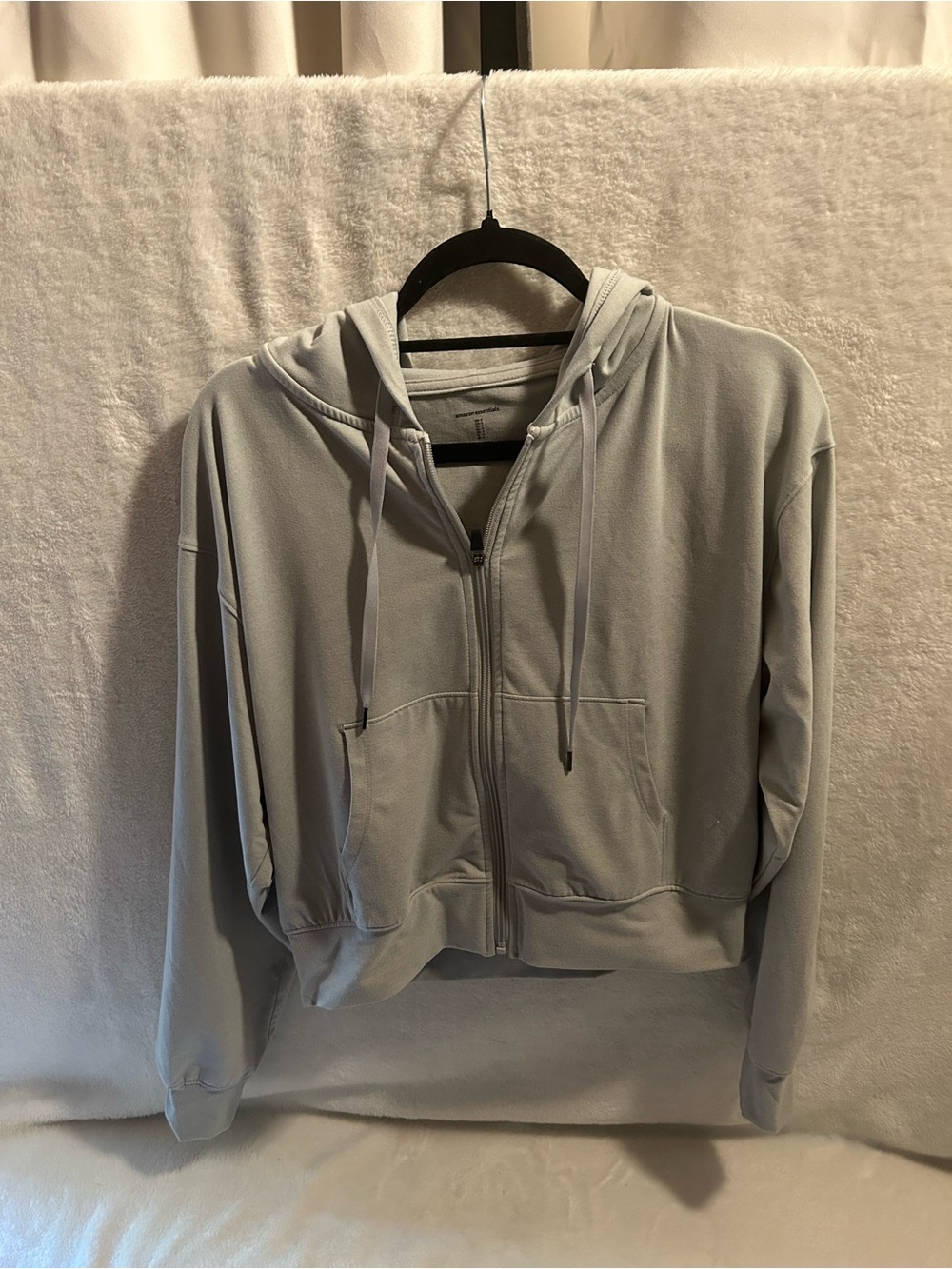 Amazon Essentials Light Gray Zip Hoodie